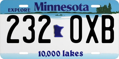 MN license plate 232OXB