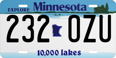 MN license plate 232OZU