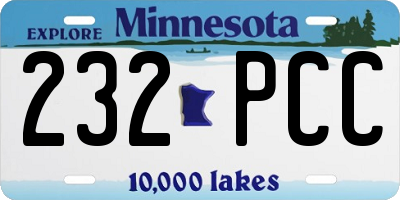 MN license plate 232PCC