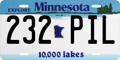 MN license plate 232PIL