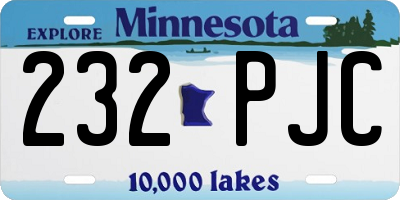 MN license plate 232PJC
