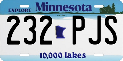 MN license plate 232PJS