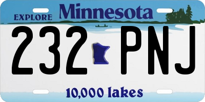 MN license plate 232PNJ
