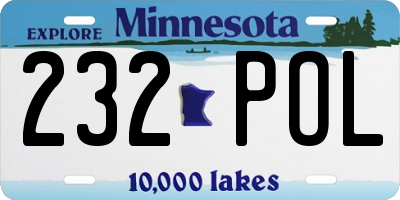 MN license plate 232POL