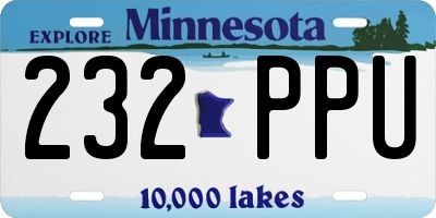 MN license plate 232PPU