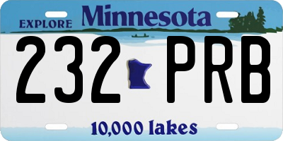 MN license plate 232PRB