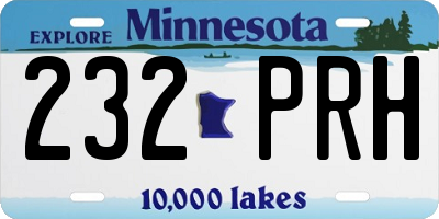 MN license plate 232PRH