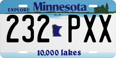 MN license plate 232PXX
