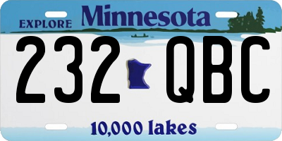 MN license plate 232QBC
