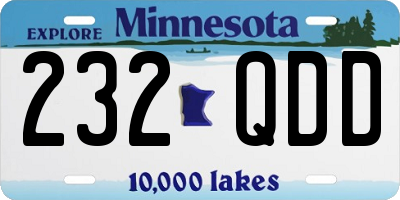 MN license plate 232QDD