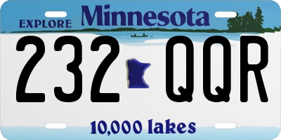 MN license plate 232QQR