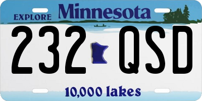 MN license plate 232QSD