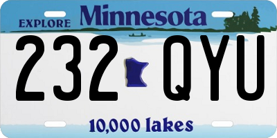 MN license plate 232QYU