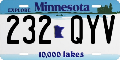 MN license plate 232QYV