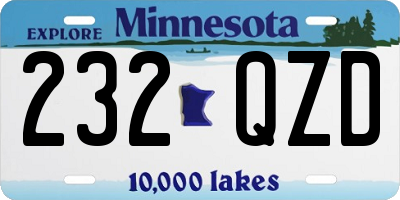 MN license plate 232QZD