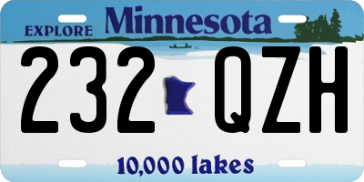 MN license plate 232QZH