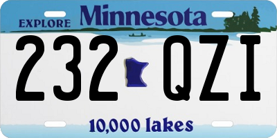 MN license plate 232QZI
