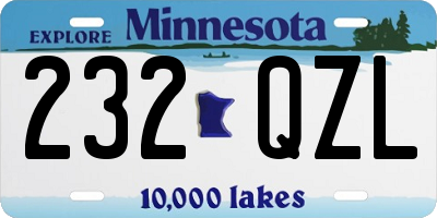 MN license plate 232QZL