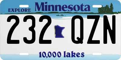 MN license plate 232QZN