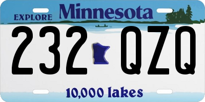 MN license plate 232QZQ