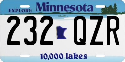 MN license plate 232QZR