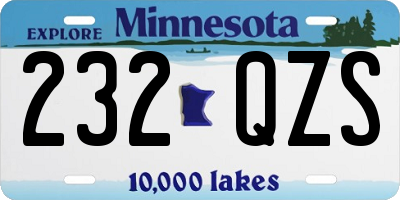MN license plate 232QZS