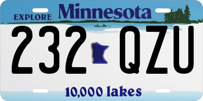 MN license plate 232QZU