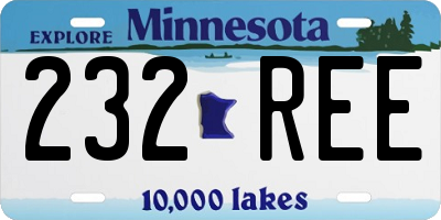 MN license plate 232REE