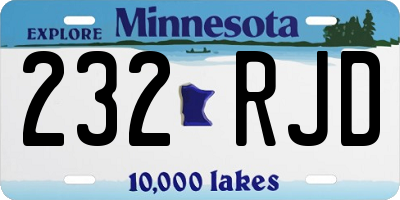 MN license plate 232RJD