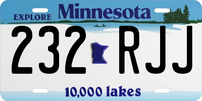 MN license plate 232RJJ