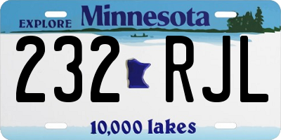 MN license plate 232RJL