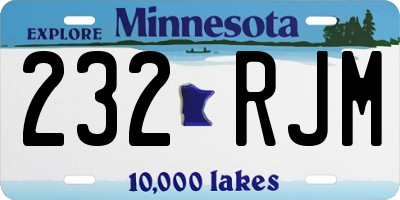 MN license plate 232RJM