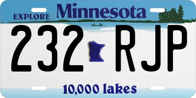 MN license plate 232RJP