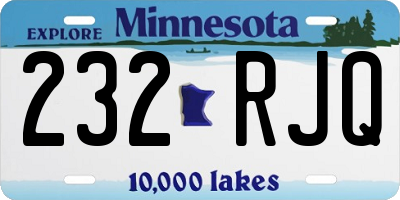 MN license plate 232RJQ