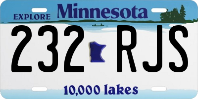 MN license plate 232RJS