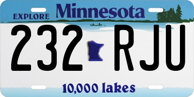 MN license plate 232RJU