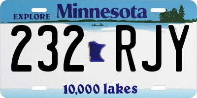 MN license plate 232RJY