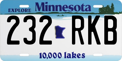 MN license plate 232RKB