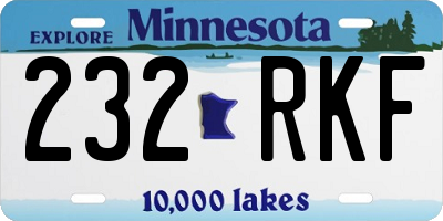 MN license plate 232RKF
