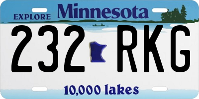 MN license plate 232RKG