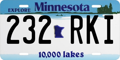 MN license plate 232RKI