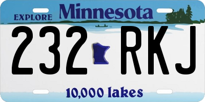 MN license plate 232RKJ