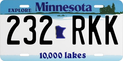 MN license plate 232RKK