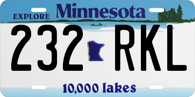 MN license plate 232RKL