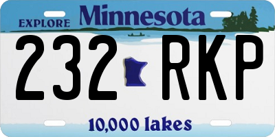 MN license plate 232RKP