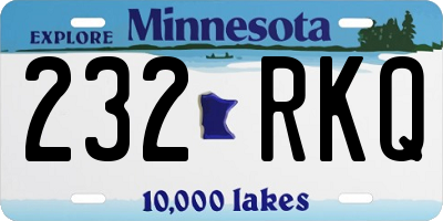 MN license plate 232RKQ