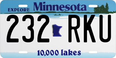 MN license plate 232RKU