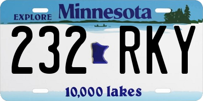 MN license plate 232RKY