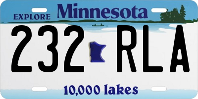 MN license plate 232RLA