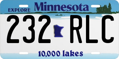 MN license plate 232RLC